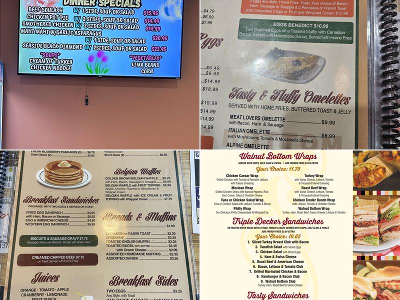 Walnut Bottom Diner Menu