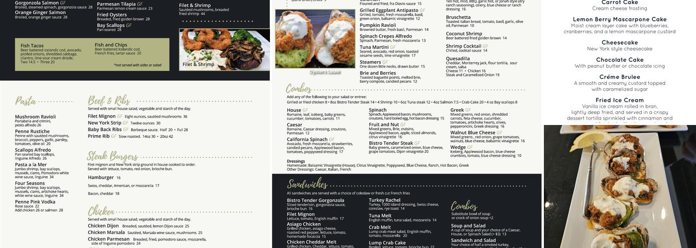 Leeds Ltd Restaurant and Bar Menu