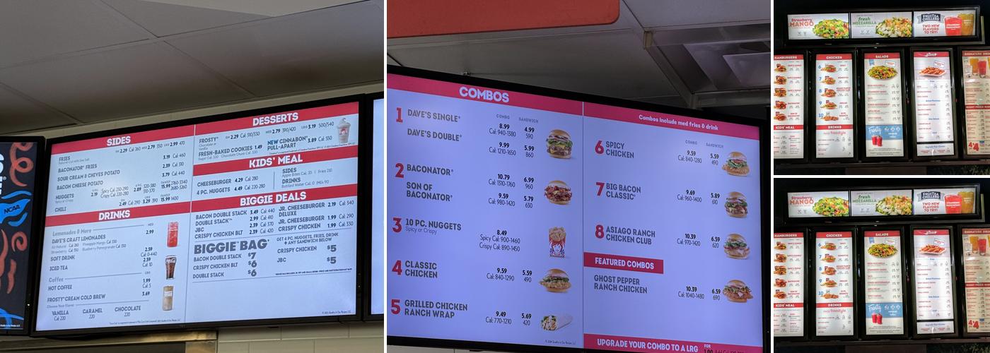 Wendy's Menu