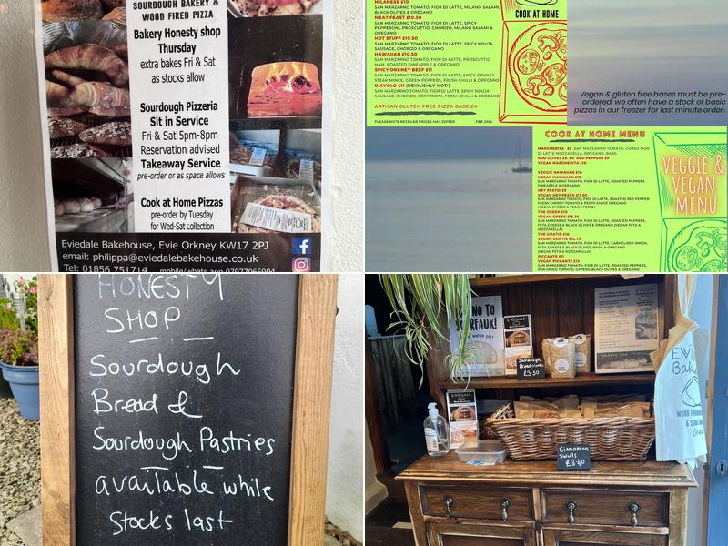 Eviedale Bistro & Bakehouse Menu