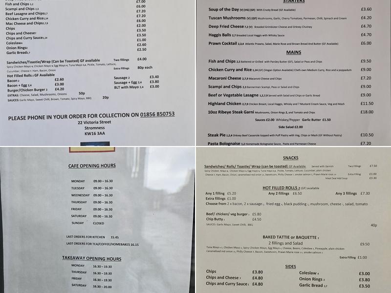 The Pier Bistro & Takeaway Menu