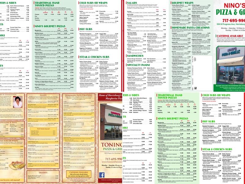 Nino's Pizza & Grille Menu