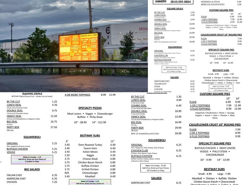 Best Way Pizza - Blair St, Hollidaysburg Menu