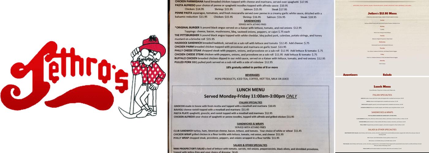 Jethro's Menu