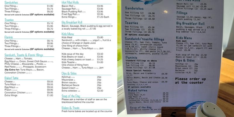 Barrier View Cafe @ Celina Rupp Jewellery Menu
