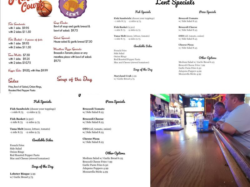 Mike's Court Menu
