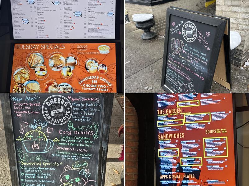 Allegheny Creamery & Crepes Menu