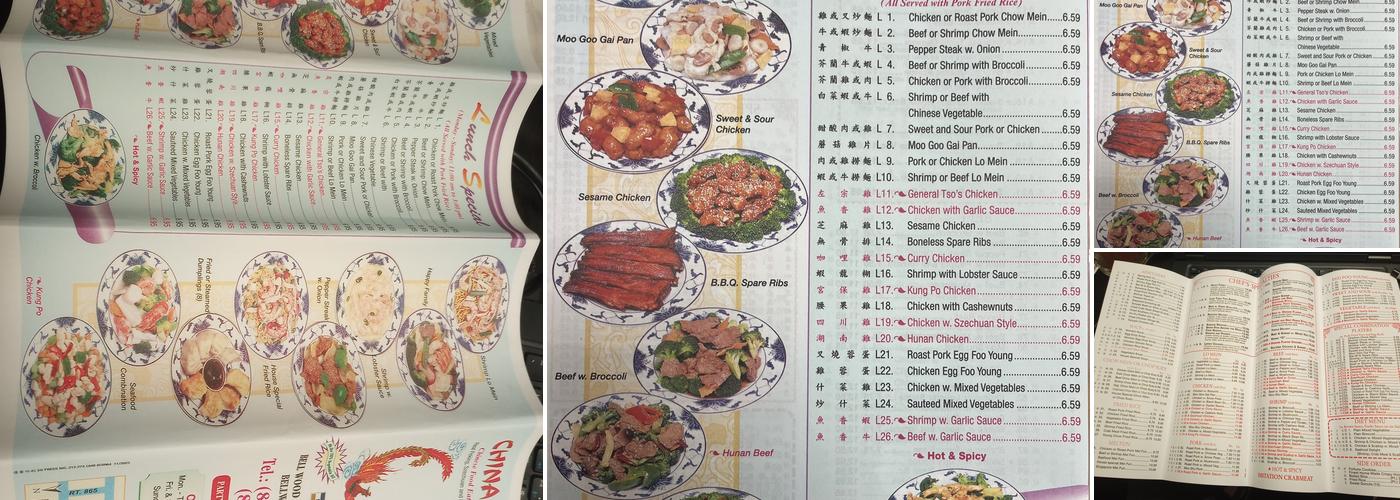 China Chef Menu