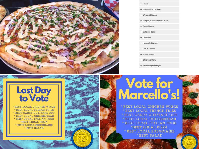 Marcello's Pizza Menu