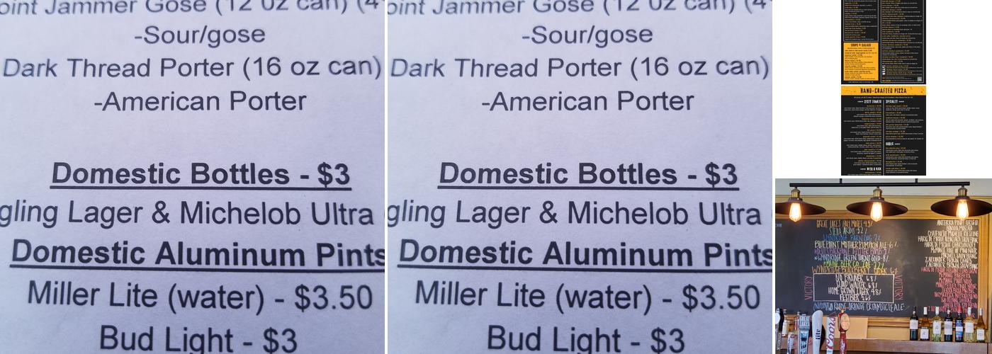 BrewVino Menu