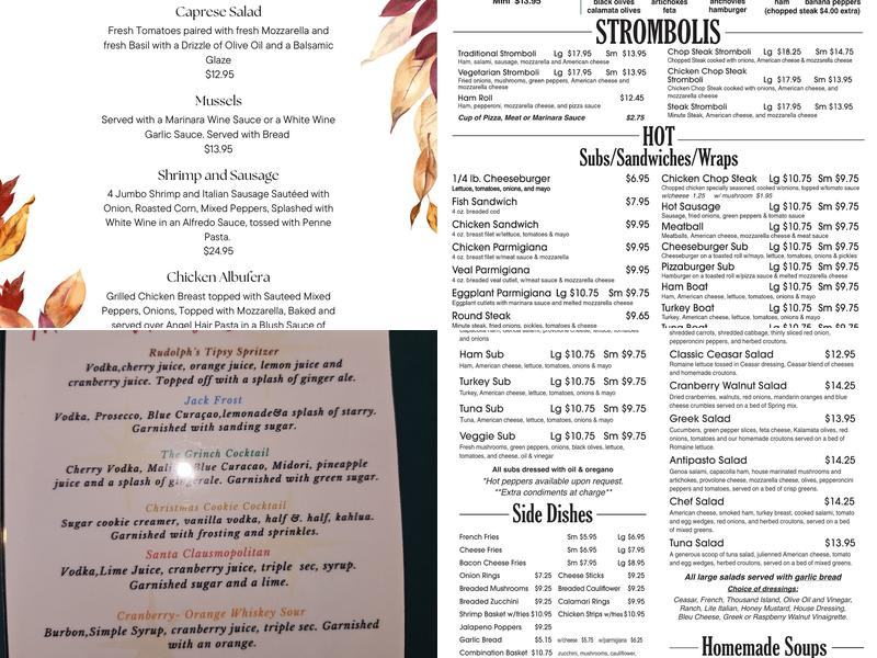 Marino's Pizza & Pasta House Menu