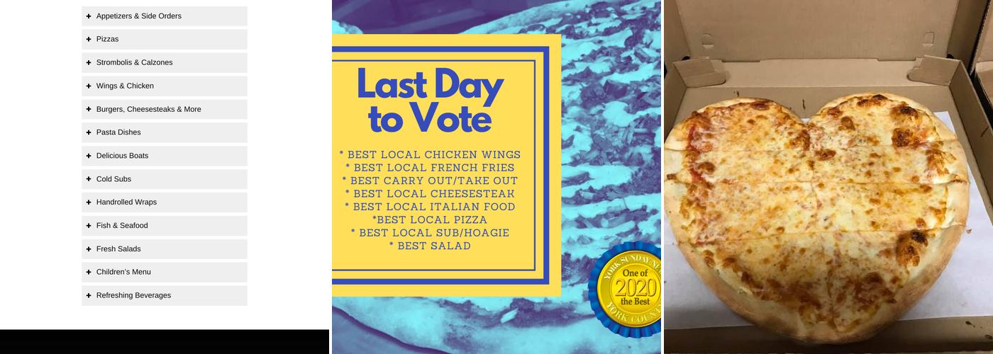 Marcello's Pizza Menu