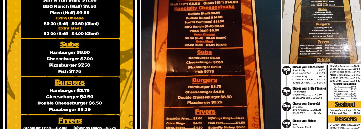 Home Of The REAL Philly (East York) Menu