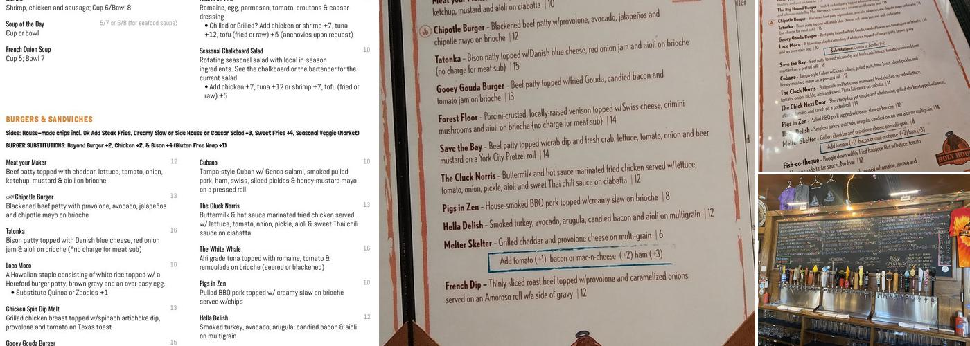 Holy Hound Taproom Menu