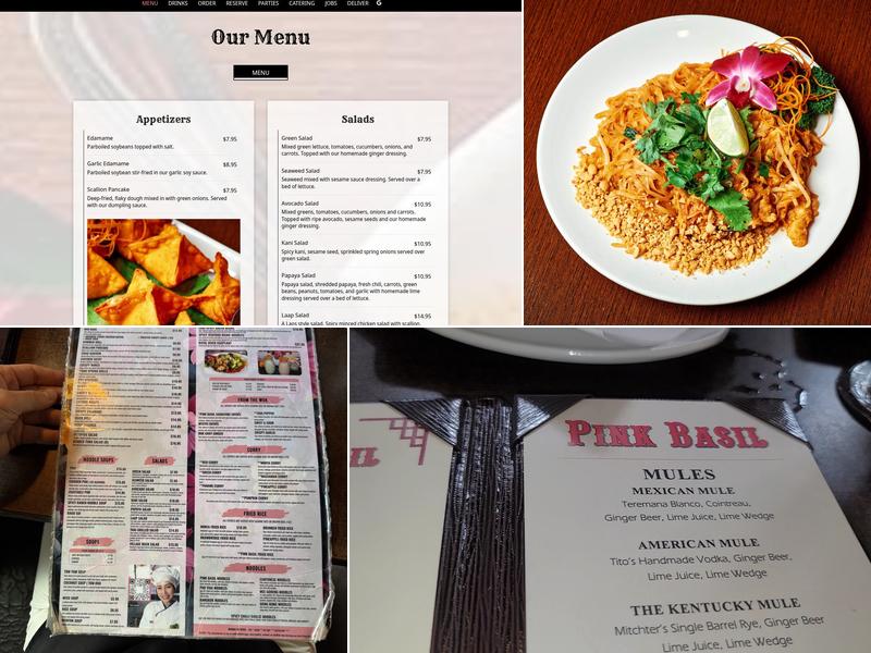 Pink Basil Menu
