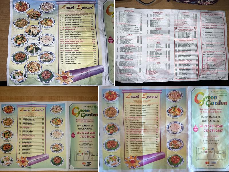 Green Garden Menu