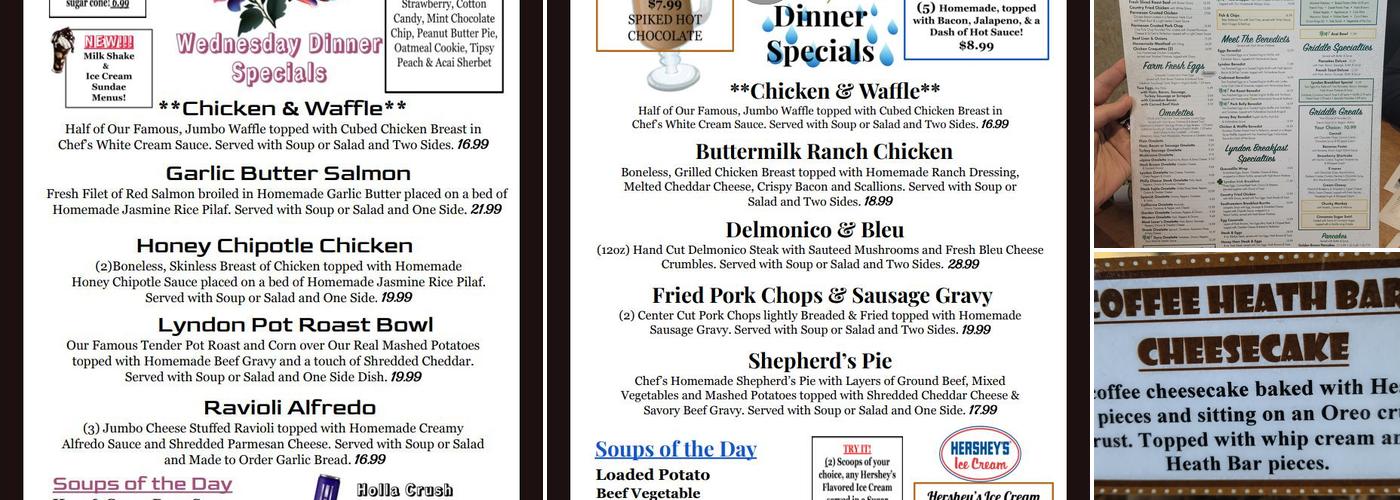 Lyndon Diner Menu