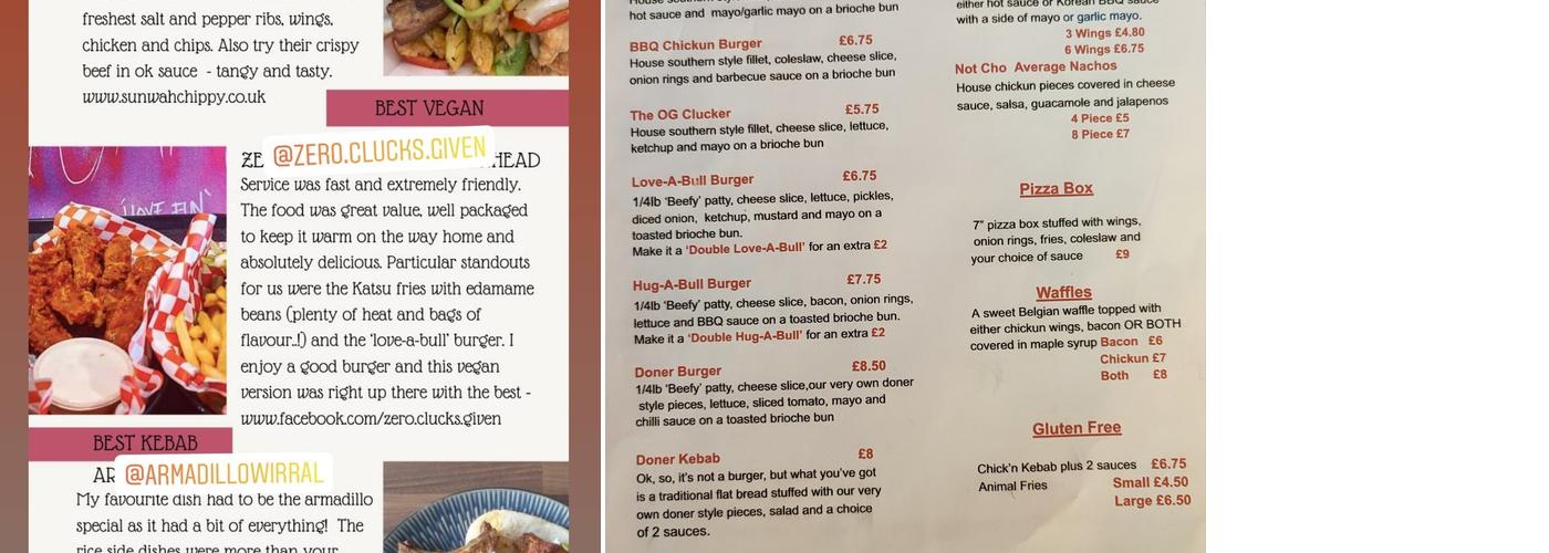 Zero Clucks Given Menu