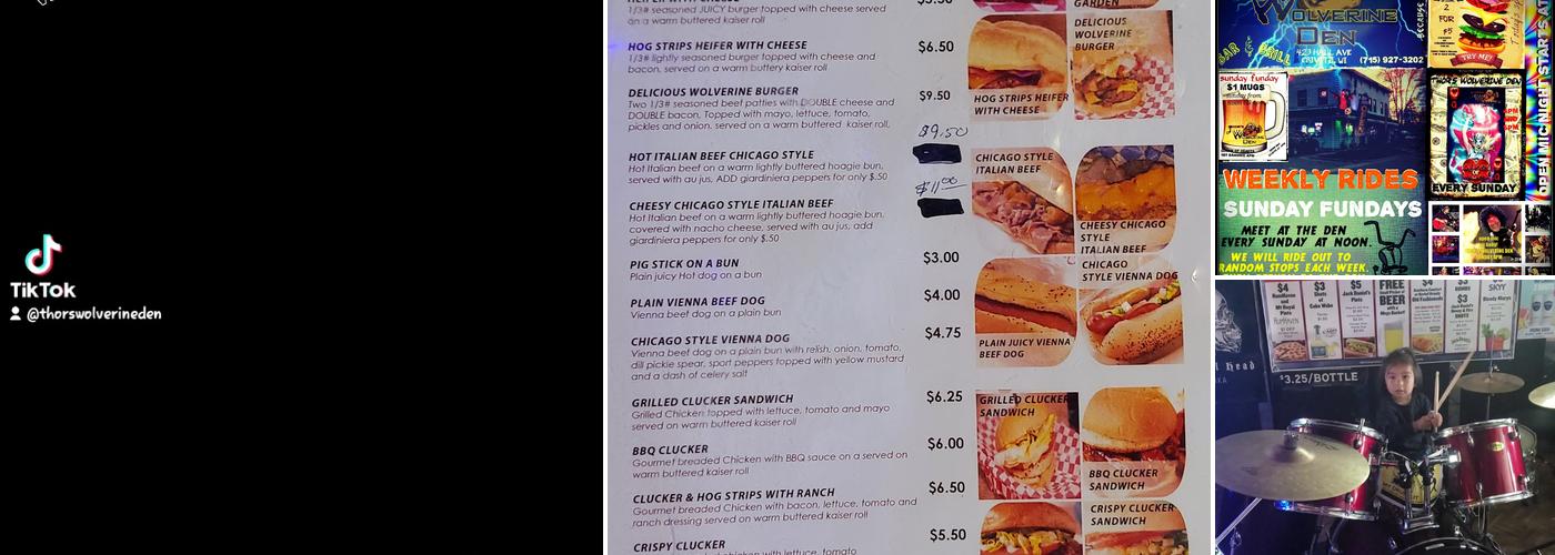 Thor's Wolverine Den Menu