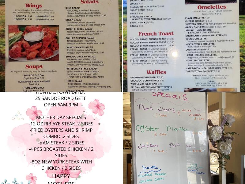 Hunterstown Diner Menu