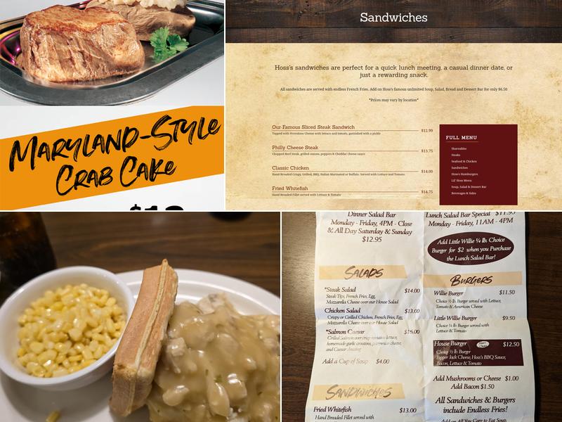 Hoss's Steak & Sea House Menu