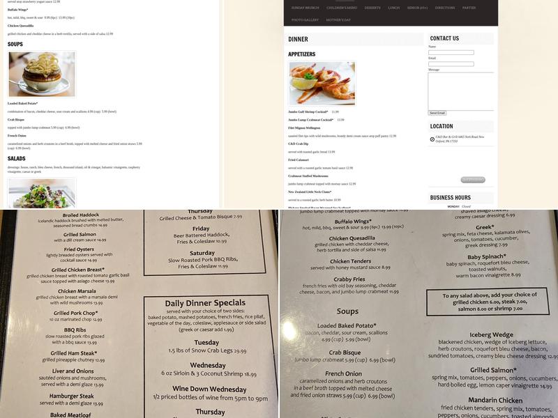 C&D Bar & Grill Menu