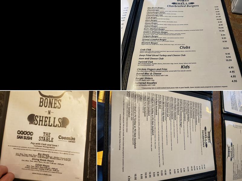 Bones-n-Shells Menu