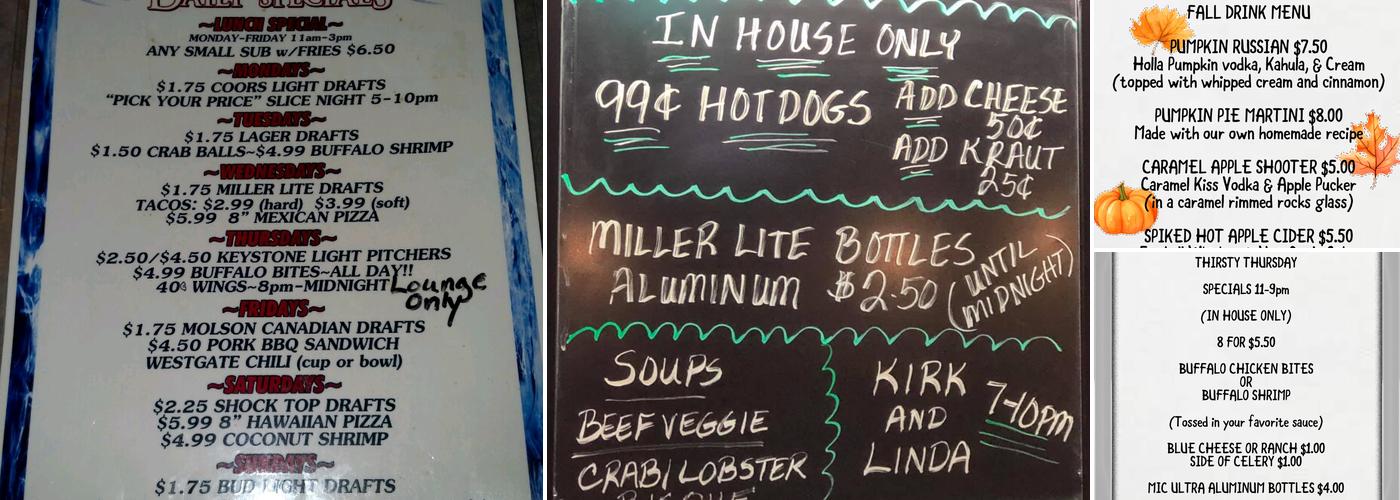 Westgate Restaurant & Lounge Menu