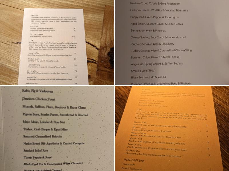 Ikoyi Restaurant Menu