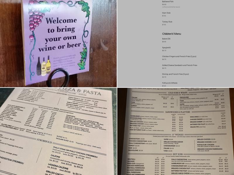 Brothers Pizza & Pasta Menu