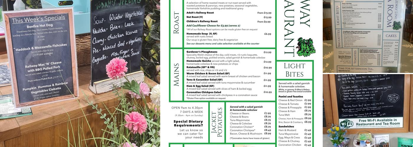 Railway Restaurant Menu