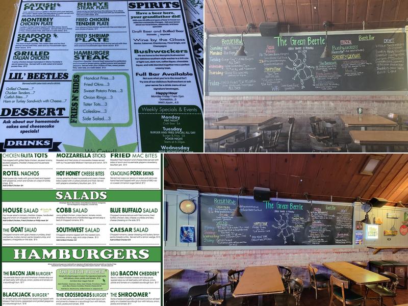 The Green Beetle Menu