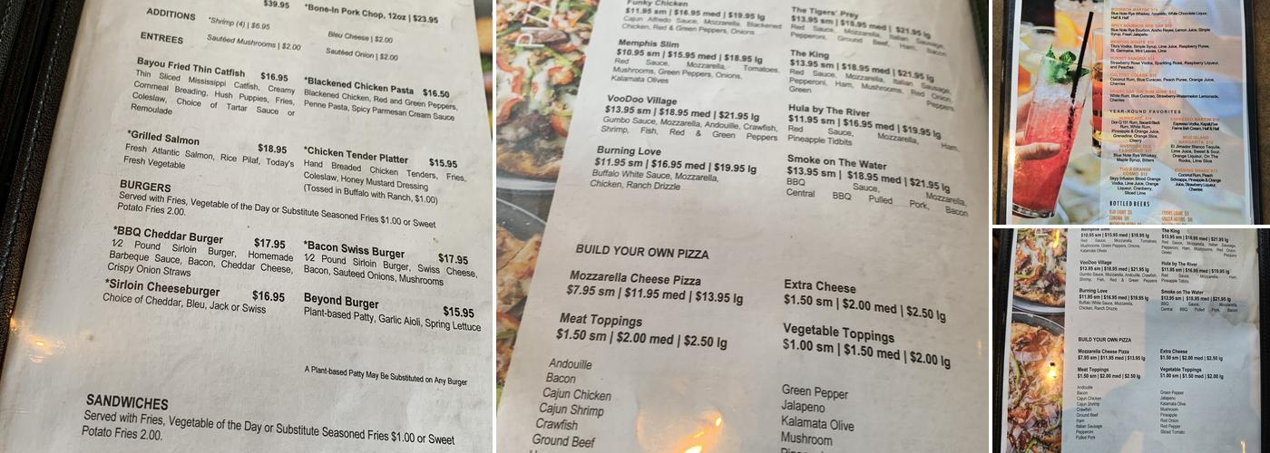 Tug's Casual Grill Menu