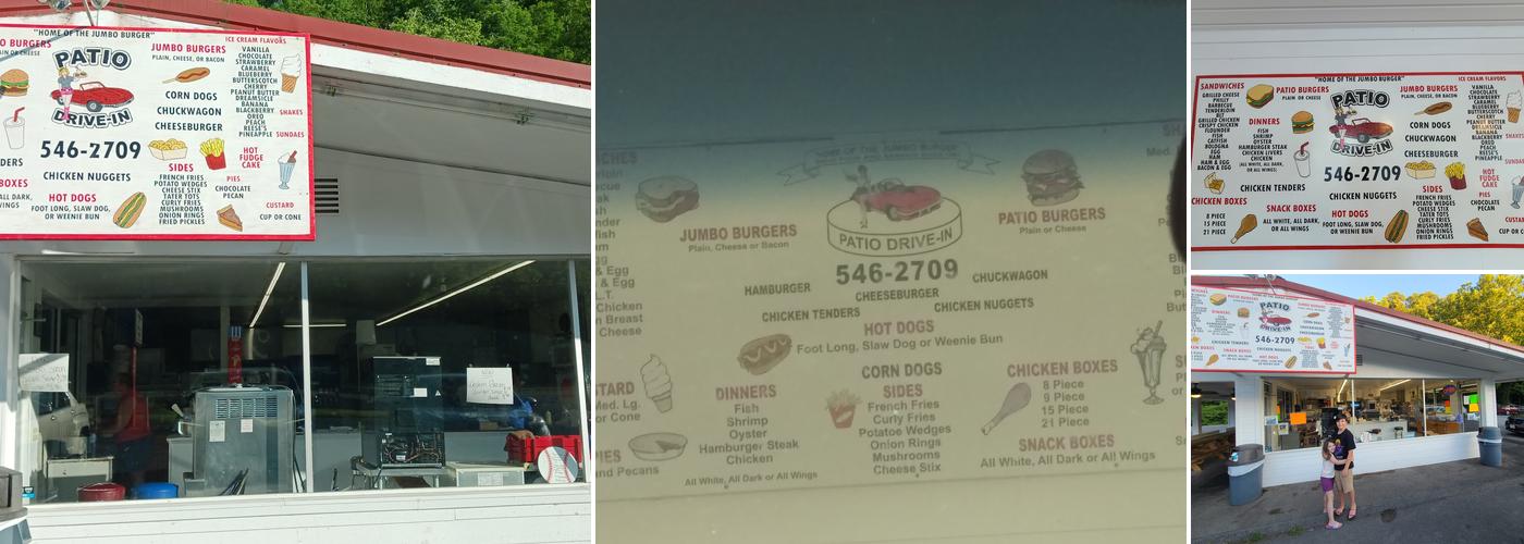 Patio Drive-In Menu
