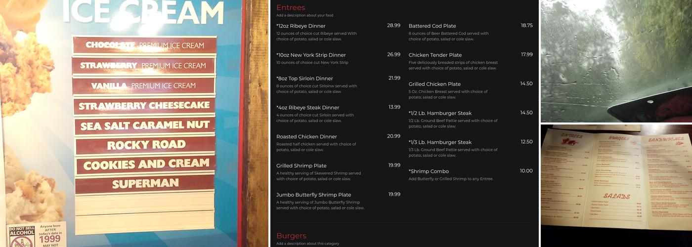 Rooster's Pub Menu