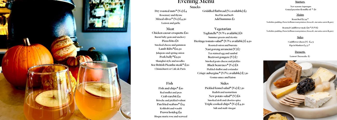 625 Restaurant & Bar Menu