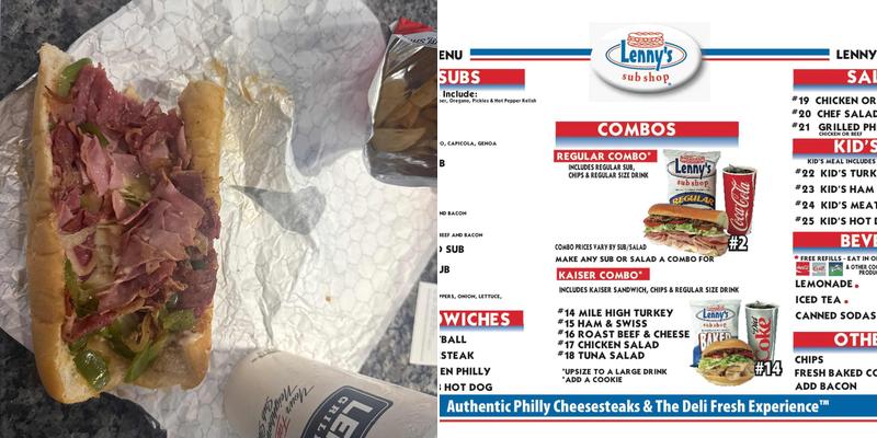 Lennys Grill & Subs Menu