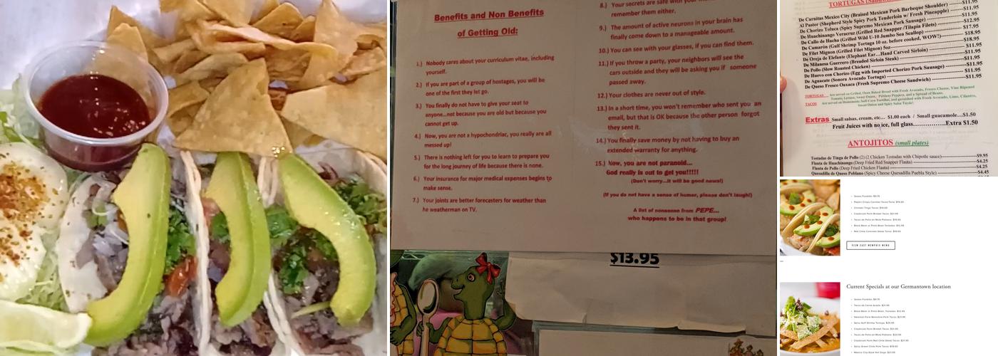 Las Tortugas Menu