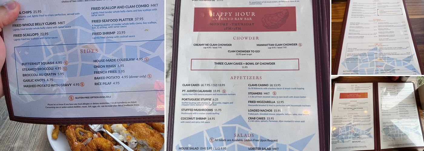 Crow's Nest Restaurant Menu