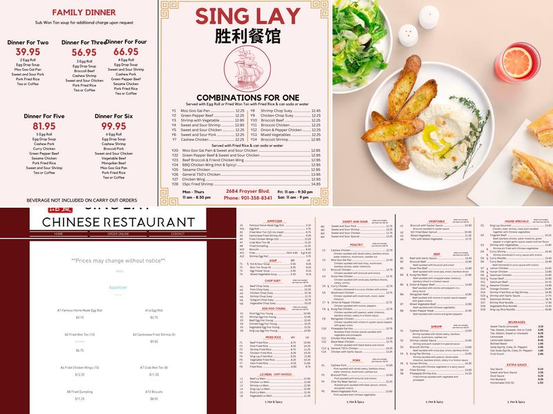Sing Lay Menu