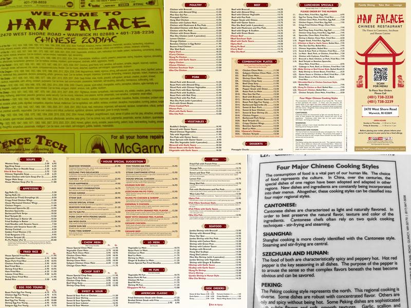 Han Palace Menu