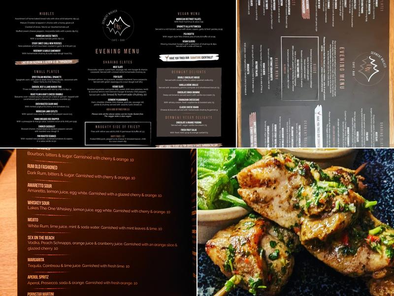 Derwent Walker Cocktail bar and Restaurant Menu