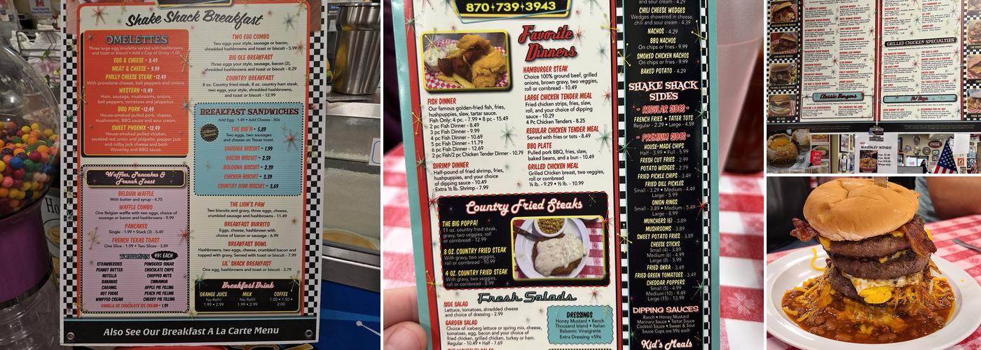 Tacker's Shake Shack Menu