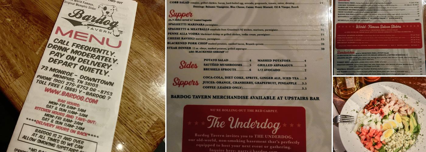 Bardog Tavern Menu
