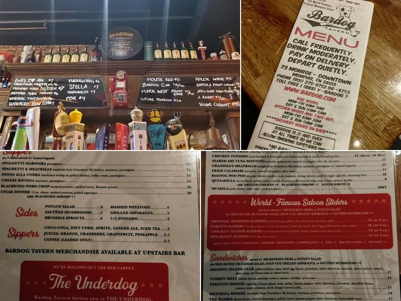 Bardog Tavern Menu