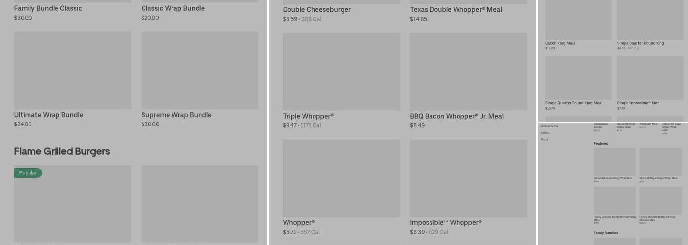 Burger King Menu