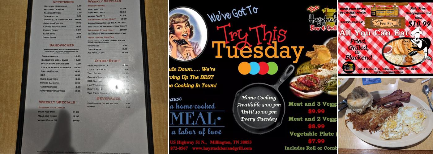 The Haystack Cafe Menu