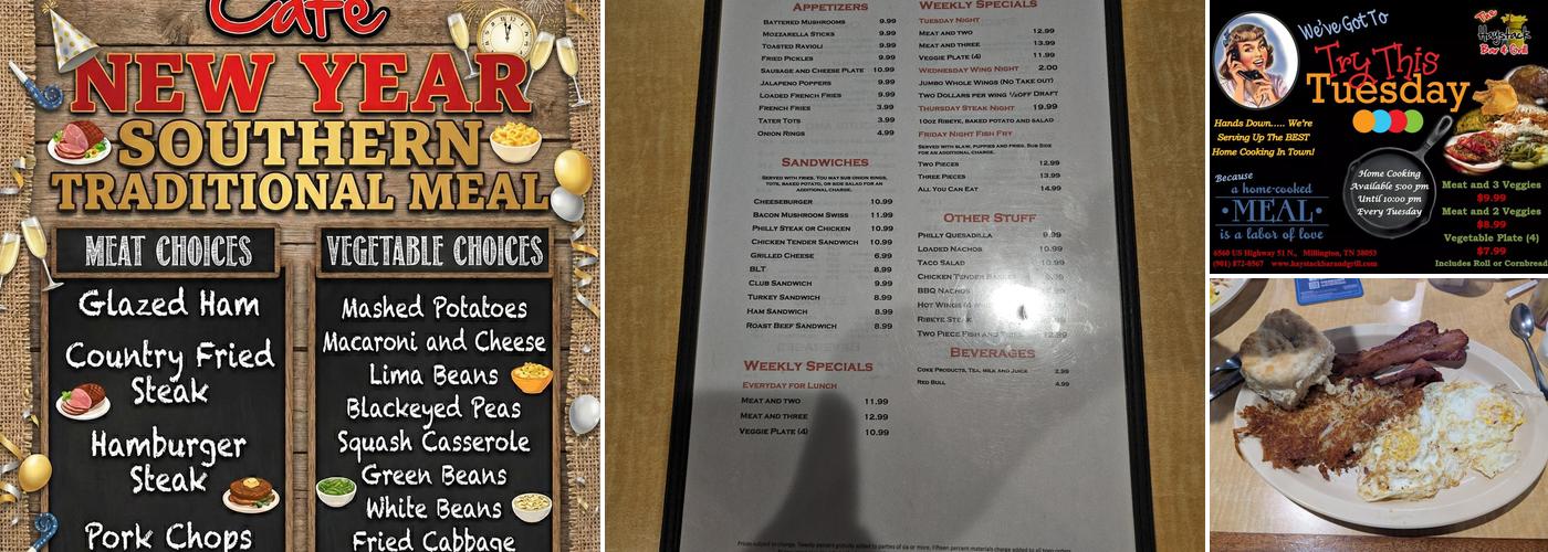 The Haystack Cafe Menu