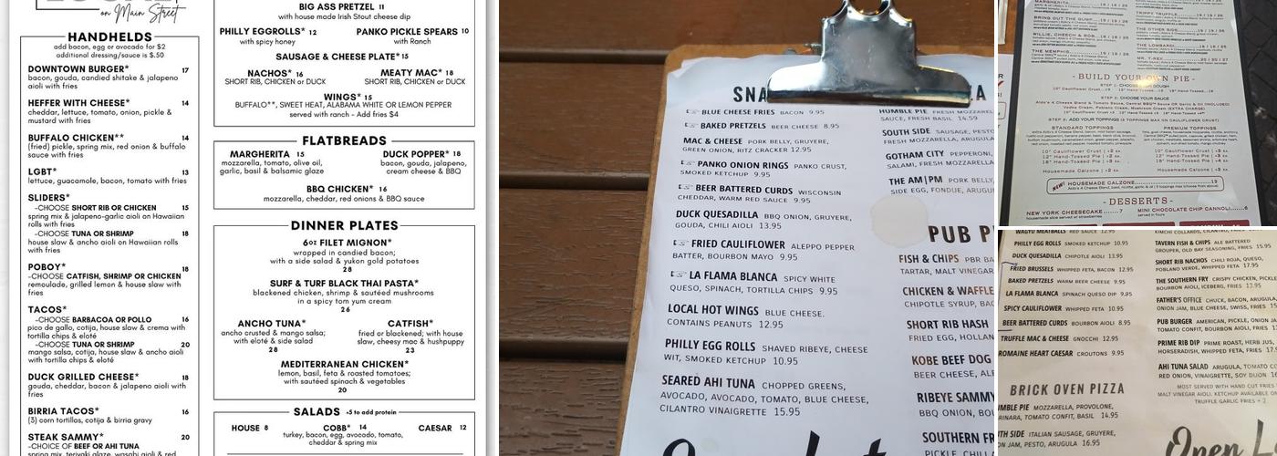 Local on Main Street Menu