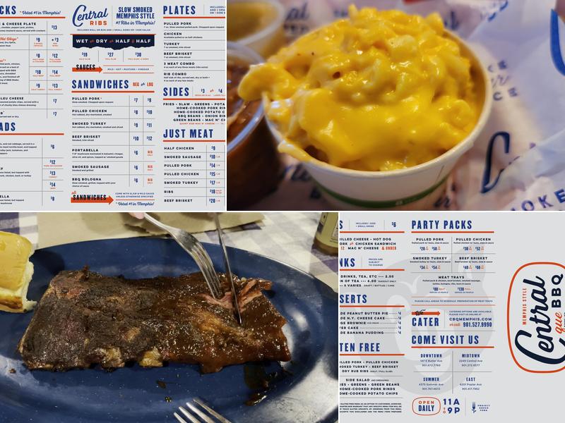 Central BBQ - Downtown Menu